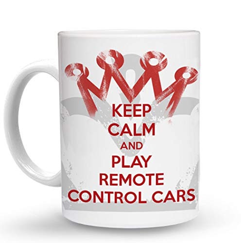 Makoroni - KEEP CALM AND PLAY REMOTE CONTROL CARS 6 oz Ceramic Espresso Shot Mug/Cup Design55