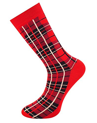 Mysocks Unisex Ankle Socks Check Design Red
