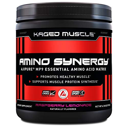 Kaged Muscle Amino Synergy, Vegan EAA Powder, Essential Amino Acid Supplement with Coconut Water, Essential Aminos, EAA's, Raspberry Lemonade, 30 Servings Kaged Muscle Amino Synergy, Vegan EAA Powder, Essential Amino Acid Supplement with Coconut Water, Essential Aminos, EAA's, Raspberry Lemonade, 30 Servings