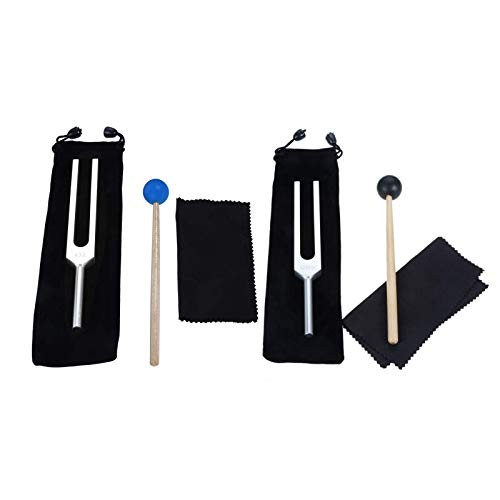 528 Hz and 432 Hz Tuning Fork with Silicone Hammer Bag and Cleaning Cloth Solfeggio Tuning Fork, for DNA Repair Healing, Perfect Healing, Musical Instrument, Sound therapy, Vibration 528 Hz and 432 Hz Tuning Fork with Silicone Hammer Bag and Cleaning Cloth Solfeggio Tuning Fork, for DNA Repair Healing, Perfect Healing, Musical Instrument, Sound therapy, Vibration