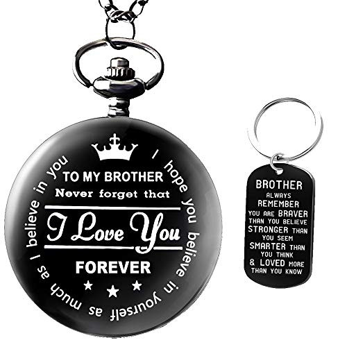 to My Brother Pocket Watch Gifts for Brother Best Gifts for Him Birthday Gifts from Sister, Graduation Gifts for Men?Engraved Pocket Watch with Box for Men to My Brother Pocket Watch Gifts for Brother Best Gifts for Him Birthday Gifts from Sister, Graduation Gifts for Men?Engraved Pocket Watch with Box for Men