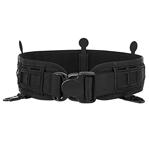 AIRSSON Heavy Duty Utility Belt Adjustable Tactical Padded Patrol Molle Battle Outer Belt,1000D Nylon Can Put Inner Belt for Men Military Police Law Enforcement Officers Shooting Paintball EDC Using