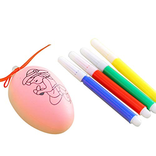 qiguch66 Easter Eggs,Funny Hand Painted Easter Eggs Pen DIY Painting Hanging Decor Kids Children Toy - Random Color