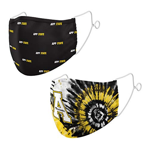 Top of the World NCAA Appalachian State Mountaineers Unisex Team Color Face Mask 2-Pack, Appalachian State Mountaineers Black, One Size (MTW_300 and 330) Top of the World NCAA Appalachian State Mountaineers Unisex Team Color Face Mask 2-Pack, Appalachian State Mountaineers Black, One Size (MTW_300 and 330)