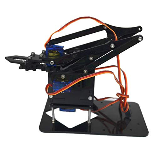 menolana 4Dof Robotic Arm  and  Grippers, Assembled for Arduino for Raspberry Pi , Toys for for Kids to Learn Coding, Robotics, Electronics and Have Fun