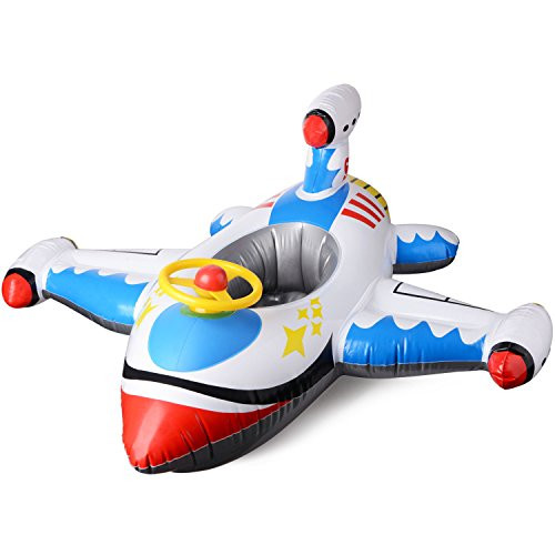 TRIEtree Inflatable Pool Float,Fun Inflatable Airplane Swimming Float Seat Boat Summer Pool Toys for Children Kids Age 1-4 Years Old