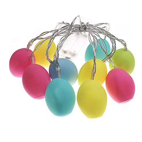 AESTHING Easter Eggs LED String Lights, 14.7 FT Colorful Easter Egg Lights for Easter Spring Theme Holiday Party, Home, Indoor Outdoor Decor