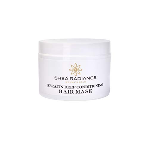 Shea Radiance Keratin Deep Conditioning Hair Mask Repair Treatment For Dry Damaged Hair  8 oz