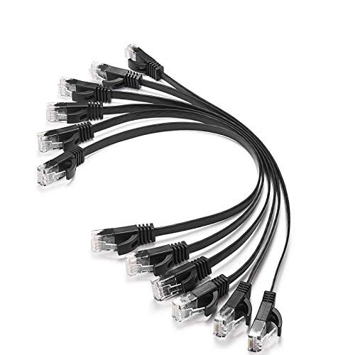 98FT Cable CAT6 Flat UTP Ethernet Network Cable RJ45 Patch LAN Cable Black/Blue/White Color