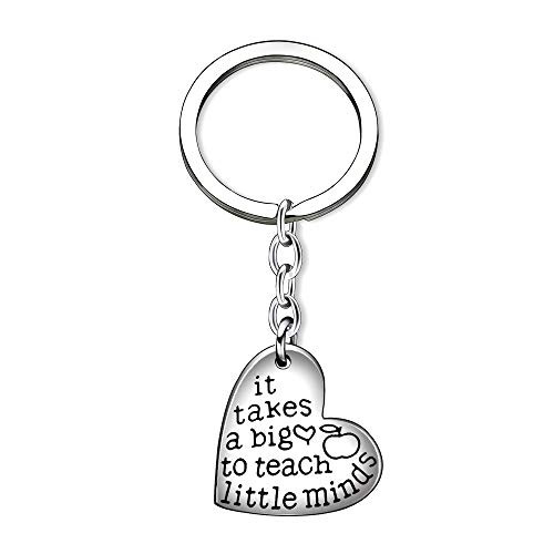 AGR8T Teacher Appreciation Gifts Key Chain Ring Teacher Day Love HeartKey Holder - It Takes a Big Heart to Teach Little Minds (Style A) AGR8T Teacher Appreciation Gifts Key Chain Ring Teacher Day Love HeartKey Holder - It Takes a Big Heart to Teach Little Minds (Style A)
