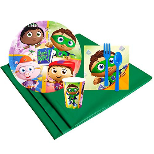 Super Why Childrens Birthday Party Supplies - Tableware Party Pack (8)