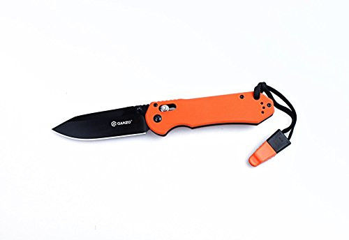 Ganzo G7453 Tactical Pocket Folding Knife 440C Blade G10 Handle Axis Lock Hunting Outdoor EDC Tool (Orange)