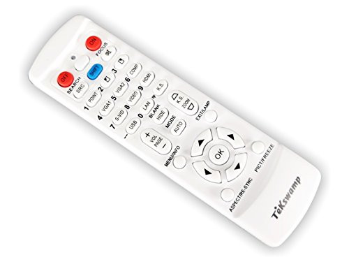 TeKswamp Video Projector Remote Control (White) for Epson Home Cinema 4010