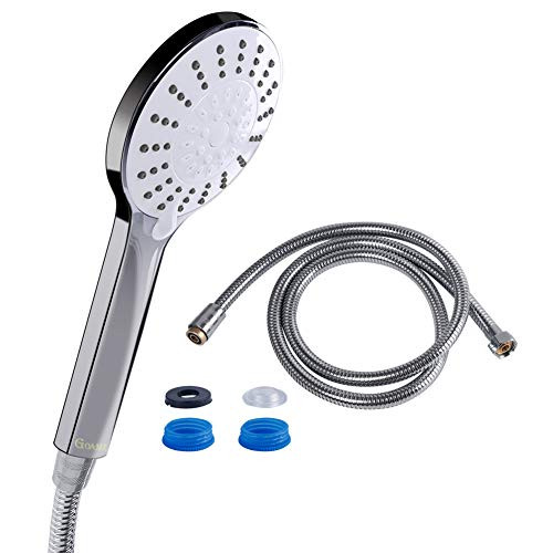 5 Function High Pressure Shower Head with Hose Detachable Multi Mode Setting Handheld Shower Head for Bathroom Flexible Efficient Rust Resistant