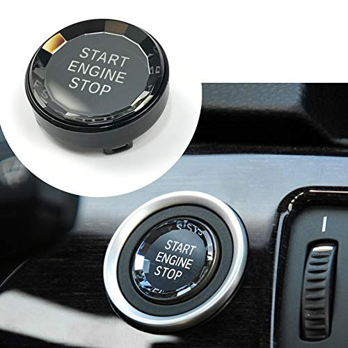 lanyun for bmw button up crystal engine start stop switch ignition button fit E chassis code bmw E60 E90 E91 E92 E93 E84 E70 E71 E72 E83 E89 accessories (black)