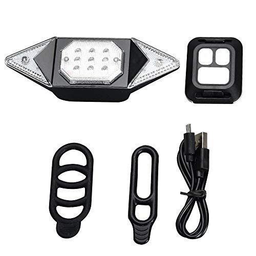 Struggling D Bicycle Turn Signal Light with Tail Light,LED Turn Signal Light USB Rechargeable Waterproof with Wireless Remote Control,Suitable for Mountain Bike, Road Bicycle