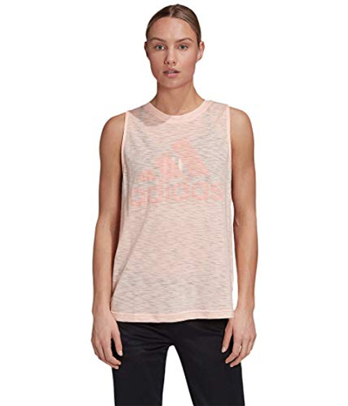 adidas womens Winners Tank Top Haze Coral Melange Small