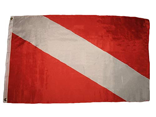 JumpingLight 3x5 Diver Down Premium Flag 3x5 House Boat Banner Grommets Super Polyester - Quality Flags JumpingLight 3x5 Diver Down Premium Flag 3x5 House Boat Banner Grommets Super Polyester - Quality Flags