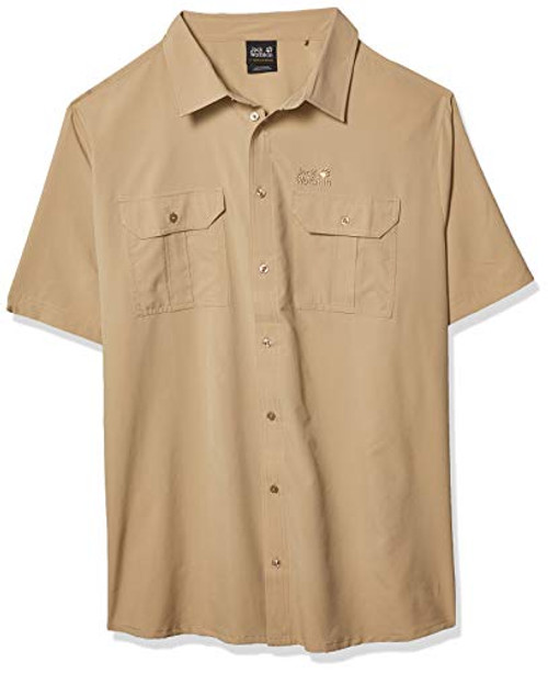 Jack Wolfskin Mens Kwando River Shirt M, Sand Dune, L