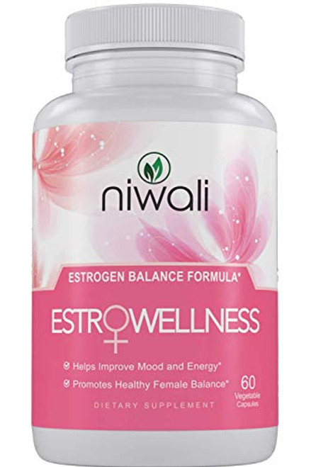 Niwali EstroWellness Pills for Hormonal Balance and Menopause Relief for Women Menopausal Hot Flashes and PMS Relief Restores Healthy Estrogen Levels 60 Non-GMO Vegetarian Capsules Niwali EstroWellness Pills for Hormonal Balance and Menopause Relief for Women Menopausal Hot Flashes and PMS Relief Restores Healthy Estrogen Levels 60 Non-GMO Vegetarian Capsules