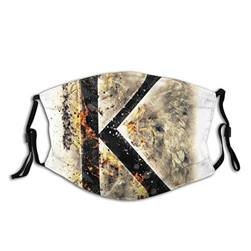 Unisex Face Mask Guard Cover, Reusable Anti-Dust Neck Gaiter Balaclava,Smoked Letter K Alphabet In Blaze With Grunge Design Ignited Writing Symbol Washable Scarf Coving for Sport Outdoor