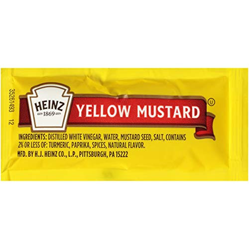 Heinz Mild Mustard (1.5oz Packets, Pack of 500)