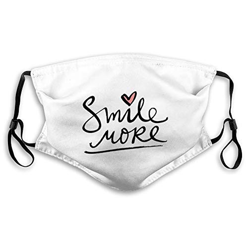 P.Scott Outdoor Sport Half Cover Anti Pollution Cover Smile More Fashion Hand Writing textcard Modern Mouth Cover