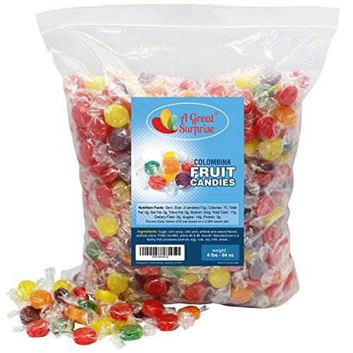 Fruit Flavored Hard Candy - Colombina Hard Candy, 4 LB Bulk Candy Fruit Flavored Hard Candy - Colombina Hard Candy, 4 LB Bulk Candy