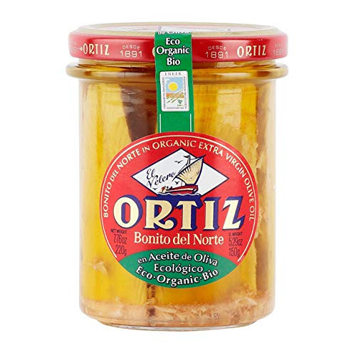 Ortiz, Tuna Bonito Fillets In Olive Oil Organic, 7.76 Ounce