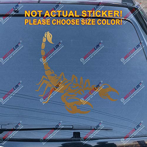 3S MOTORLINE Scorpion Decal Sticker Car Vinyl Pick Size Color die Cut no Background b (Gold, 20'' (50.8cm)) 3S MOTORLINE Scorpion Decal Sticker Car Vinyl Pick Size Color die Cut no Background b (Gold, 20'' (50.8cm))