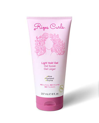 Rizos Curls Light Hold Styling Gel For Curly  and  Wavy Hair, Silicone-Free (8oz)