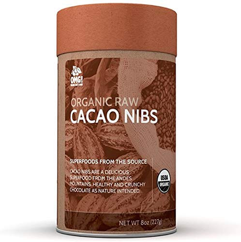 OMG! Superfoods Organic Cacao Nibs - 100% Pure, USDA Certified Organic Cacao Nibs  8oz