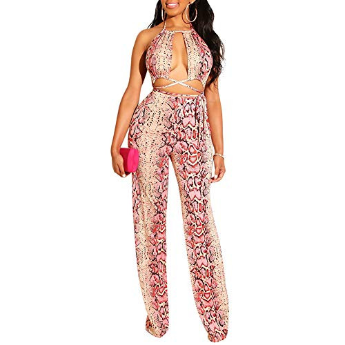 Women's Sexy Two-Piece Maxi Dress Halter Floral Printed V Neck Sleeveless Summer Beach Party Clubwear Red XL Women's Sexy Two-Piece Maxi Dress Halter Floral Printed V Neck Sleeveless Summer Beach Party Clubwear Red XL