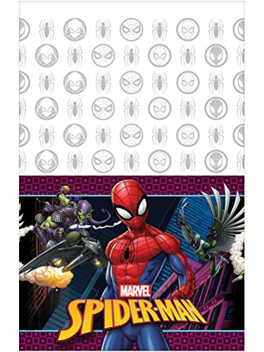 Amscan Spider-Man Webbed Wonder Plastic Table Cover, Party Favor