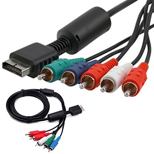LUTIONS Premium High Resolution AV Cable 3 Analog AV Multi Out to Component Cable for Playstation 3 PS3, Playstation 2 Ps2
