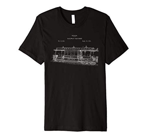 Railway Train Car Tee Shirt Cable San Francisco Trolley