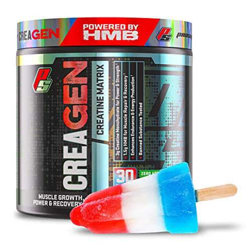 CreaGEN® Creatine Monohydrate HMB Powder, Creatine Matrix, Muscle Growth, Power  and  Recovery, (30 Servings, Rocket Pop)