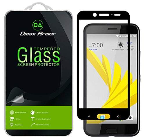 [2-Pack] Dmax Armor for HTC Bolt/HTC 10 Evo [Tempered Glass] Screen Protector, (Full Screen Coverage) with Lifetime Replacement (Black)