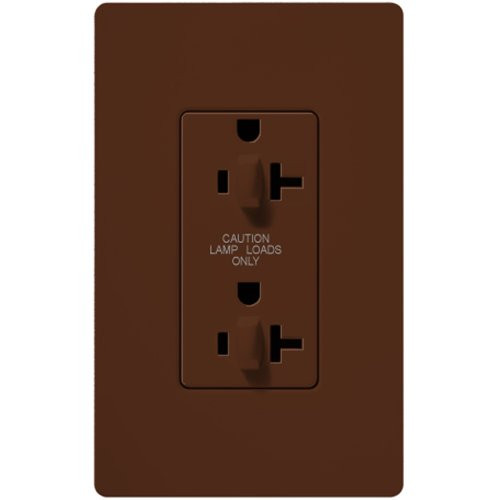 Lutron SCR-20-DDTR-SI Satin Colors 20-Amp Dual Dimmable Tamper Resistant Receptacle, Sienna