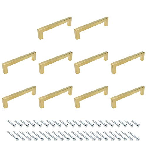 Karcy Door Pull Handle Door Drawers Cabinet Pull Handles Stainless Steel Pull Drawer Handles with 2 Sizes Screws Set of 10