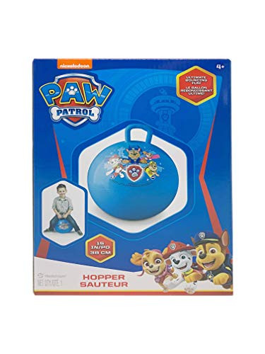 Nickelodeon Paw Patrol Hopper Ball (15 inches Diameter), Paw Patrol Bouncy Ball with Handle, Bouncy Balls for Kids, Bouncing Ball with Handle, Hippity Hop, Bounce Balls with Handles for Kids