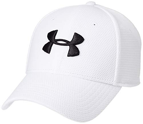 Under Armour Men's Blitzing II Stretch Fit Hat , White (111)/Black , Large/X-Large