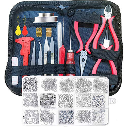 Jewelry Making Kit with Jewelry Making Tools, Jewelry Wires and Jewelry Findings for Jewelry Necklace Repair and Beading