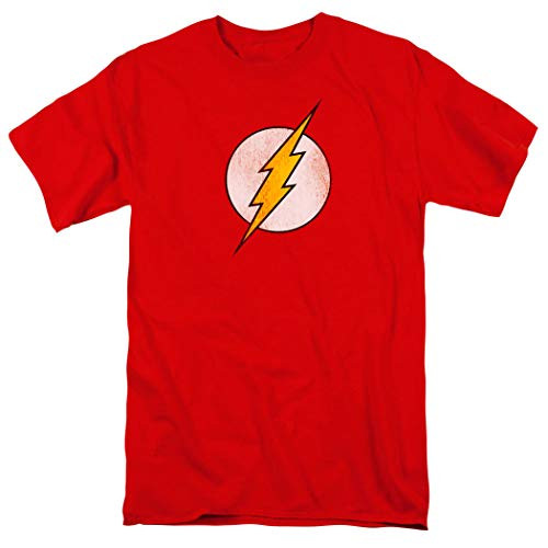 Popfunk Flash Officially Licensed T Shirt w/Distressed Logo and Stickers (Small)