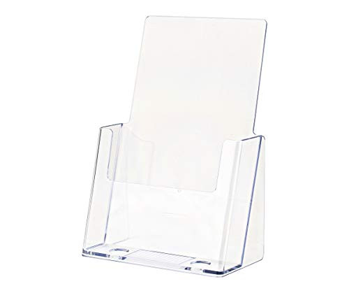 Marketing Holders 6W Booklet Stand Brochure Holder Literature Table Top Advertisement Pack of 4 Display Rack Pamphlet Catalog Maps Menu Hand Out Take One Counter Booklet Tri Fold Organizer