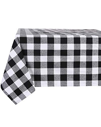 Souactimuy Tablecloth Flannel Checkered  Rectangular Plaid Buffalo Check 100percent Cotton - 60 x 90 Inch