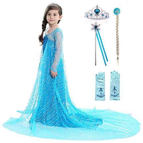 Princess Dress Up Costume Snow Party Queen Dress Up for Girls Princess Dress Up Costume Snow Party Queen Dress Up for Girls