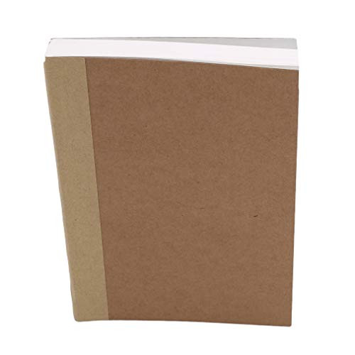 Guoshang Kraft Paper Cover Blank Notebook for Refillable Leather Journal Diary Notebook Great for Sketching, Writing and Journal Refills,3,A6