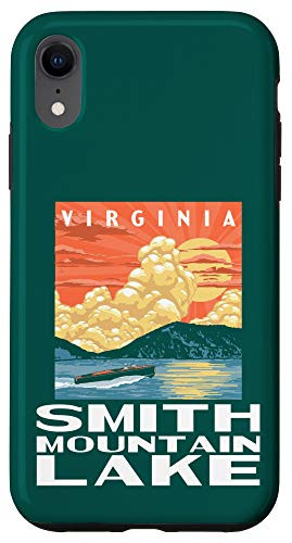 iPhone XR Retro Smith Mountain Lake Virginia WPA Style Vintage Case