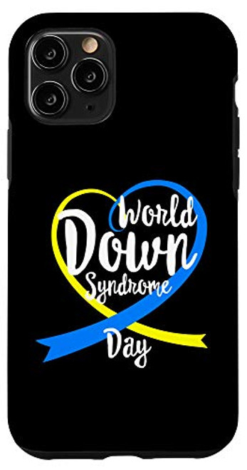 iPhone 11 Pro World Down Syndrome Day Mom Awareness Yellow Blue Ribbon Son Case iPhone 11 Pro World Down Syndrome Day Mom Awareness Yellow Blue Ribbon Son Case
